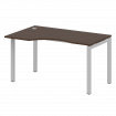 Metal System Quattro Стол криволинейный левый на П-образном м/к 50БП.СА-2 (L) Венге Цаво/Металл Серы