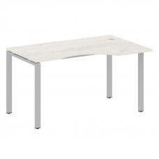 Metal System Стол криволинейный правый на П-образном м/к БП.СА-2 (R) Дуб Наварра/Металл Серый 1400*9