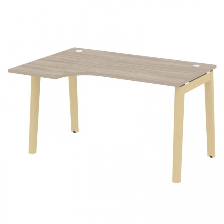 Onix Wood Стол эргономичный левый OW.SA-2 (L) Дуб Аттик/Дуб Светлый/Металл Белый 1380*980*750 (720/4