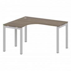 Metal System Quattro Стол криволинейный левый на П-образном м/к 50БП.СА-3 (L) Вяз Благородный/Металл
