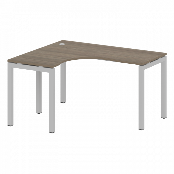 Metal System Quattro Стол криволинейный левый на П-образном м/к 50БП.СА-3 (L) Вяз Благородный/Металл