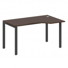 Metal System Стол криволинейный правый на П-образном м/к БП.СА-2 (R) Венге Цаво/Металл Антрацит 1400