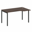 Metal System Quattro Стол криволинейный правый на П-образном м/к 40БП.СА-2 (R) Венге Цаво/Металл Ант