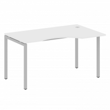 Metal System Quattro Стол криволинейный правый на П-образном м/к 40БП.СА-2 (R) Белый/Металл Серый 14