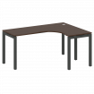 Metal System Quattro Стол криволинейный правый на П-образном м/к 50БП.СА-4 (R) Венге Цаво/Металл Ант