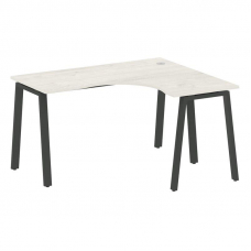 Metal System Стол криволинейный правый на А-образном м/к БА.СА-3 (R) Дуб Наварра/Металл Антрацит 140