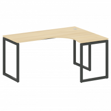 Metal System Quattro Стол криволинейный правый на О-образном м/к 40БО.СА-4 (R) Акация Лорка/Металл А