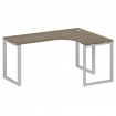 Metal System Стол криволинейный правый на О-образном м/к БО.СА-4 (R) Вяз Благородный/Металл Серый 16