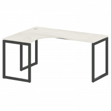 Metal System Quattro Стол криволинейный левый на О-образном м/к 40БО.СА-4 (L) Дуб Наварра/Металл Ант