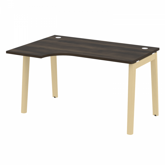 Оникс Вуд Стол эргономичный левый OW.SA-2 (L) Дуб Мали/Дуб Светлый/Металл Белый 1380*980*750 (720/46