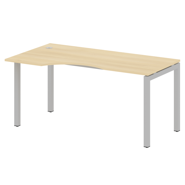 Metal System Quattro Стол криволинейный левый на П-образном м/к 50БП.СА-1 (L) Акация Лорка/Металл Се