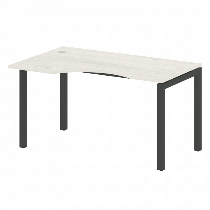 Метал Систем Куатро Стол криволинейный левый на П-образном м/к 50БП.СА-2 (L) Дуб Наварра/Металл Антр