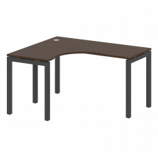 Metal System Quattro Стол криволинейный левый на П-образном м/к 50БП.СА-3 (L) Венге Цаво/Металл Антр