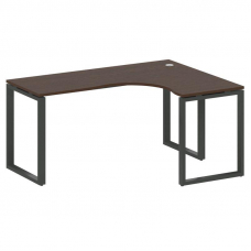 Metal System Стол криволинейный правый на О-образном м/к БО.СА-4 (R) Венге Цаво/Металл Антрацит 1600