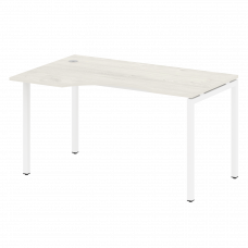 Metal System Quattro Стол криволинейный левый на П-образном м/к 40БП.СА-2 (L) Дуб Наварра/Металл Бел
