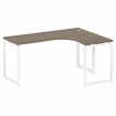 Metal System Quattro Стол криволинейный правый на О-образном м/к 40БО.СА-4 (R) Вяз Благородный/Метал