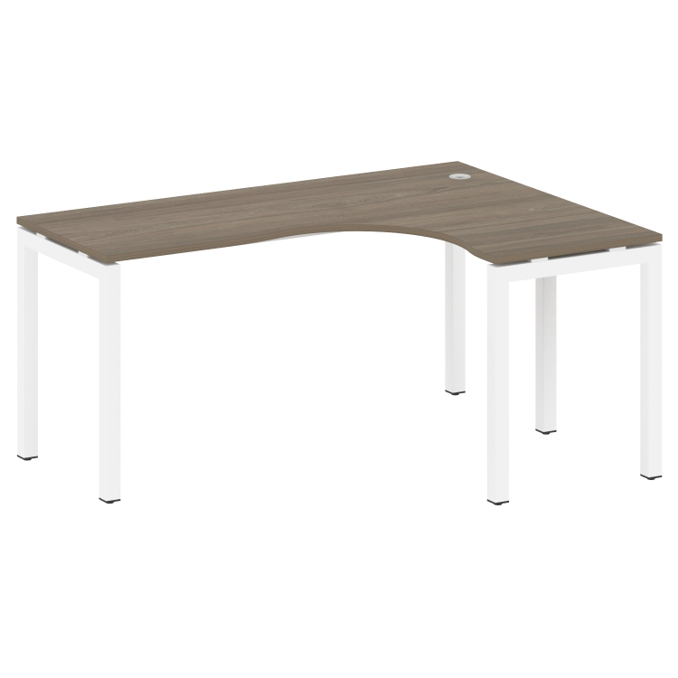 Metal System Quattro Стол криволинейный правый на П-образном м/к 50БП.СА-4 (R) Вяз Благородный/Метал