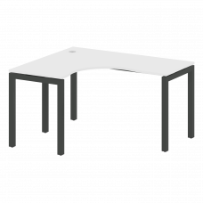 Metal System Quattro Стол криволинейный левый на П-образном м/к 50БП.СА-3 (L) Белый/Металл Антрацит