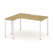 Concept Стол эргономичный CN.SA-001(L) Дуб Винченцо/Металл Белый 1380*1180*750