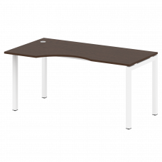Metal System Quattro Стол криволинейный левый на П-образном м/к 50БП.СА-1 (L) Венге Цаво/Металл Белы