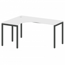 Metal System Quattro Стол криволинейный левый на П-образном м/к 40БП.СА-4 (L) Белый/Металл Антрацит