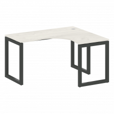 Metal System Quattro Стол криволинейный правый на О-образном м/к 50БО.СА-3 (R) Дуб Наварра/Металл Ан