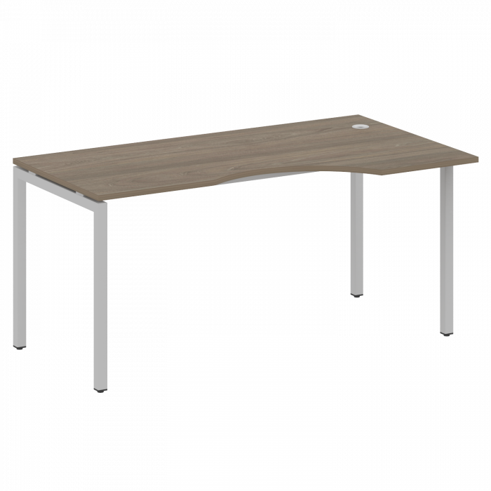 Метал Систем Куатро Стол криволинейный правый на П-образном м/к 40БП.СА-1 (R) Вяз Благородный/Металл