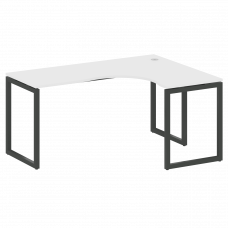 Metal System Quattro Стол криволинейный правый на О-образном м/к 40БО.СА-4 (R) Белый/Металл Антрацит