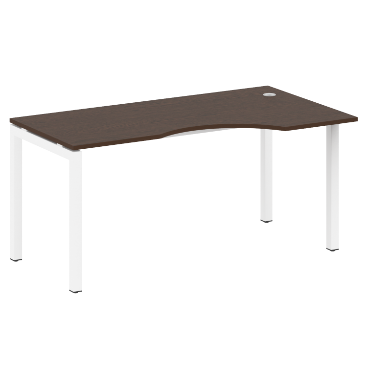 Metal System Quattro Стол криволинейный правый на П-образном м/к 50БП.СА-1 (R) Венге Цаво/Металл Бел