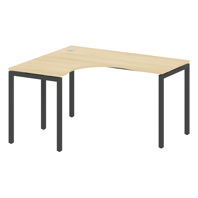 Metal System Quattro Стол криволинейный левый на П-образном м/к 40БП.СА-3 (L) Акация Лорка/Металл Ан