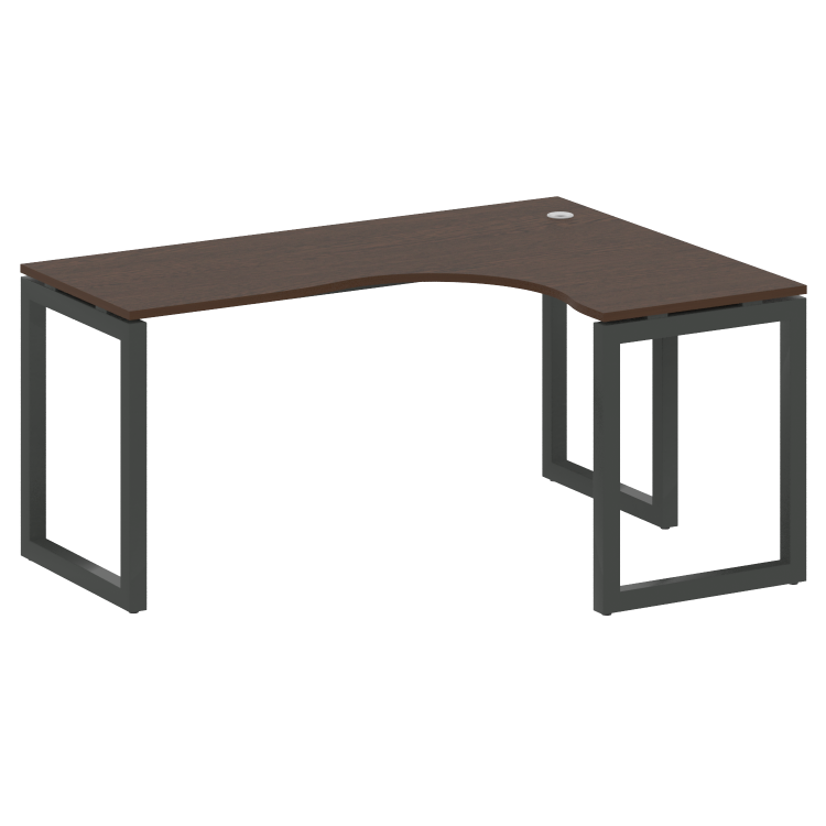 Metal System Quattro Стол криволинейный правый на О-образном м/к 50БО.СА-4 (R) Венге Цаво/Металл Ант