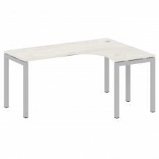 Metal System Quattro Стол криволинейный правый на П-образном м/к 50БП.СА-4 (R) Дуб Наварра/Металл Се