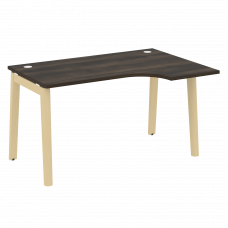 Onix Wood Стол эргономичный правый OW.SA-2 (R) Дуб Мали/Дуб Светлый/Металл Белый 1380*980*750 (720/4