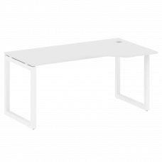 Metal System Quattro Стол криволинейный правый на О-образном м/к 50БО.СА-1 (R) Белый/Металл Белый 16