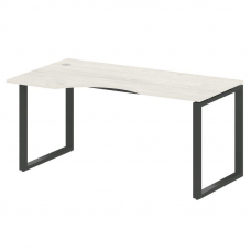 Metal System Стол криволинейный левый на О-образном м/к БО.СА-1 (L) Дуб Наварра/Металл Антрацит 1600