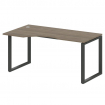 Metal System Стол криволинейный левый на О-образном м/к БО.СА-1 (L) Вяз Благородный/Металл Антрацит