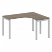 Metal System Quattro Стол криволинейный правый на П-образном м/к 50БП.СА-3 (R) Вяз Благородный/Метал