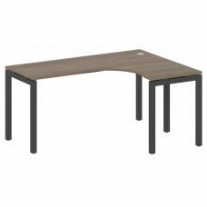 Metal System Quattro Стол криволинейный правый на П-образном м/к 50БП.СА-4 (R) Вяз Благородный/Метал