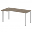 Metal System Стол криволинейный левый на П-образном м/к БП.СА-1 (L) Вяз Благородный/Металл Серый 160