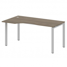 Metal System Стол криволинейный левый на П-образном м/к БП.СА-1 (L) Вяз Благородный/Металл Серый 160