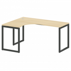 Metal System Quattro Стол криволинейный левый на О-образном м/к 40БО.СА-4 (L) Акация Лорка/Металл Ан