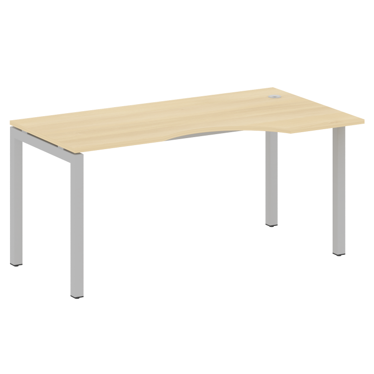 Metal System Quattro Стол криволинейный правый на П-образном м/к 50БП.СА-1 (R) Акация Лорка/Металл С