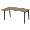 Onix Wood Стол эргономичный левый OW.SA-4 (L) Дуб Аризона/Дуб Темный/Металл Антрацит 1580*1180*750 (