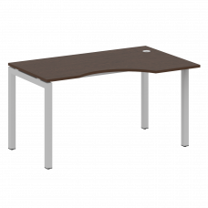 Metal System Quattro Стол криволинейный правый на П-образном м/к 50БП.СА-2 (R) Венге Цаво/Металл Сер