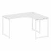 Metal System Quattro Стол криволинейный правый на О-образном м/к 40БО.СА-3 (R) Белый/Металл Белый 14