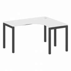Metal System Quattro Стол криволинейный правый на П-образном м/к 50БП.СА-3 (R) Белый/Металл Антрацит