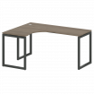 Metal System Quattro Стол криволинейный левый на О-образном м/к 40БО.СА-4 (L) Вяз Благородный/Металл