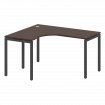 Metal System Quattro Стол криволинейный левый на П-образном м/к 40БП.СА-3 (L) Венге Цаво/Металл Антр
