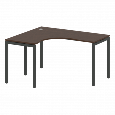 Metal System Quattro Стол криволинейный левый на П-образном м/к 40БП.СА-3 (L) Венге Цаво/Металл Антр