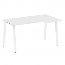 Metal System Стол криволинейный правый на А-образном м/к БА.СА-2 (R) Белый/Металл Белый 1400*900*750